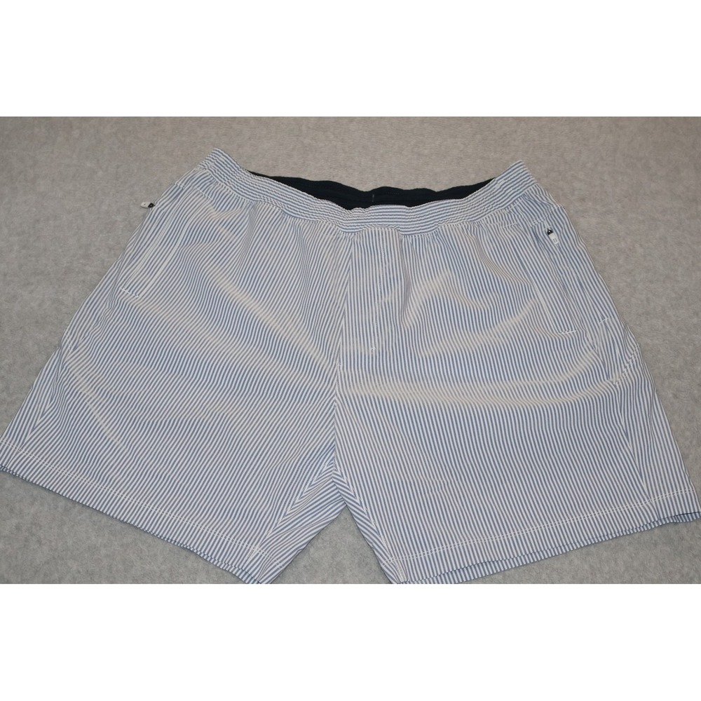 Birddogs Gym Shorts Mens XXXL Blue White Striped Lined Athletic Seersucker Style
